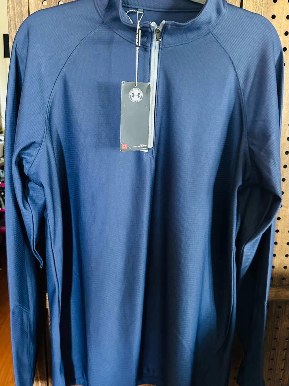 Under Armour Men's Navy Blue Quarter-Zip Performance Pullover Size L